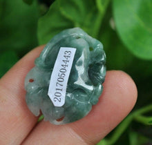Load image into Gallery viewer, 10% OFF- Certified Natural Jadeite Emerald Jade Fu Pendant《Grade A》4443