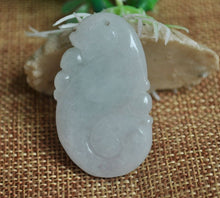 Load image into Gallery viewer, 10% OFF- Certified Natural Ice Jadeite Emerald Jade Dragon Pendant《Grade A》5948