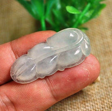 Load image into Gallery viewer, 10% OFF- Certified Natural Ice Jadeite Emerald Jade Leaf Pendant《Grade A》3735