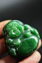 Load image into Gallery viewer, 10% OFF- Certified Natural Jadeite Emerald Jade Buddha Pendant A20178899