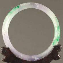 Load image into Gallery viewer, 10% OFF- 58/59/60 mm Certified Natural 3-Color Ice Jadeite Emerald Jade Tablets Flower Bracelet Bangle《Grade A》NO.X738