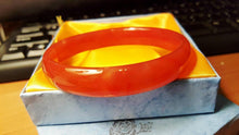 Load image into Gallery viewer, 10% OFF on Sales- 61/62 mm-Certified Natural Red Striped Jadeite Emerald A Jade HandCarved Bracelet Bangle 20173