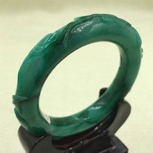Load image into Gallery viewer, 10% OFF- 57 mm-Certified Natural Jadeite Emerald Jade Bangle《Grade A》A-2032