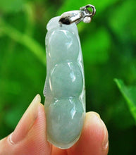 Load image into Gallery viewer, 10% OFF- Certified Natural Jadeite Emerald Jade Ping Beans Pendant 《Grade A》9980