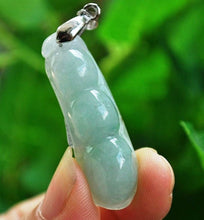 Load image into Gallery viewer, 10% OFF- Certified Natural Jadeite Emerald Jade Ping Beans Pendant 《Grade A》9980