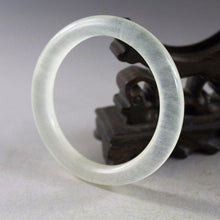 Load image into Gallery viewer, 10% OFF on Sales- 59/60 mm-Certified Natural Ice Jadeite Emerald Jade tablets Bracelet Bangle 《Grade A》4196