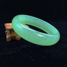 Load image into Gallery viewer, 10% OFF on Sales- 56/57/58 mm Certified Natural Green Ice Emerald Jade Bracelet Bangle《Grade A》A20174