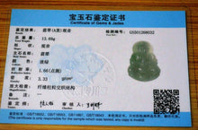 Load image into Gallery viewer, 10% OFF on Sales- Certified Natural Oily Light Green Jadeite Emerald Jade Translucent Guanyin Pendant <<Grade A>>