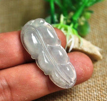 Load image into Gallery viewer, 10% OFF- Certified Natural Ice Jadeite Emerald Jade Leaf Pendant《Grade A》3735