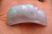 Load image into Gallery viewer, 10% OFF- Certified Natural Icy Jadeite Emerald Jade Translucent Dragon-Pixiu Pendant《Grade A》4654