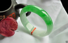 Load image into Gallery viewer, 10% OFF- 58/59/60 mm Certified Natural Ice Jadeite Emerald A Jade HandCarved Bracelet Bangle