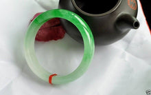 Load image into Gallery viewer, 10% OFF- 63/64/65 mm Certified Natural Ice Jadeite Emerald A Jade HandCarved Bracelet Bangle