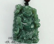 Load image into Gallery viewer, Certified Natural Green Emerald A Jade Buddha Pendant