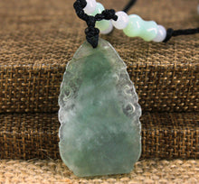 Load image into Gallery viewer, Certified 10% OFF- Natural Ice Jadeite Emerald Jade Tablet Kuanyin Pendant《Grade A》
