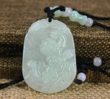 Load image into Gallery viewer, 10% OFF- Certified Natural Ice Jadeite Emerald Jade Monkey Pendant《Grade A》