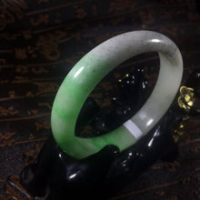 Load image into Gallery viewer, 10% OFF- 56/57/58 mm Certified Natural Jadeite Emerald Jade Bangle《Grade A》A401
