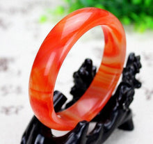 Load image into Gallery viewer, 10% OFF- 60-65 mm Certified Natural Red Emerald Jade Bracelet Bangle 《Grade A》