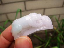 Load image into Gallery viewer, 10% OFF- Certified Natural Icy Jadeite Emerald Jade Translucent Dragon-Pixiu Pendant《Grade A》4654