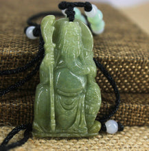 Load image into Gallery viewer, 10% OFF- Certified Natural Jadeite Emerald Jade Guanyu Pendant《Grade A》