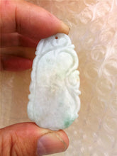 Load image into Gallery viewer, 10% OFF- Certified Natural Jadeite Emerald Jade Longevity Melon Bat Pendant《Grade A》0095