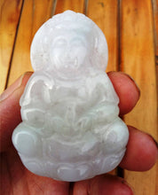 Load image into Gallery viewer, 10% OFF- Certified Natural Ice Jadeite Emerald Jade Kuanyin Pendant《Grade A》0138