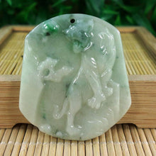 Load image into Gallery viewer, 10% OFF- Certified Natural Jadeite Emerald Jade Tiger Pendant《Grade A》4998