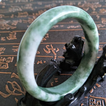 Load image into Gallery viewer, 10% OFF- 57/58/59 mm Certified Natural Jadeite Emerald Jade Bangle《Grade A》A128