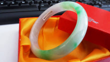 Load image into Gallery viewer, 10% OFF- 56/57/58 mm Certified Natural Jadeite Emerald Jade Bangle《Grade A》A182
