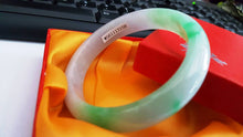 Load image into Gallery viewer, 10% OFF- 56/57/58 mm Certified Natural Jadeite Emerald Jade Bangle《Grade A》A182