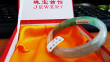 Load image into Gallery viewer, 10% OFF- 56/57/58 mm Certified Natural 3 Color Jadeite Emerald A Jade HandCarved Bracelet Bangle A161