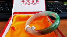 Load image into Gallery viewer, 10% OFF- 56/57/58 mm Certified Natural 3 Color Jadeite Emerald A Jade HandCarved Bracelet Bangle A161