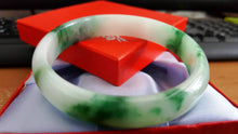 Load image into Gallery viewer, 10% OFF- 56/57/58 mm Certified Natural Jadeite Emerald Jade Bangle《Grade A》A179