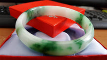 Load image into Gallery viewer, 10% OFF- 56/57/58 mm Certified Natural Jadeite Emerald Jade Bangle《Grade A》A179