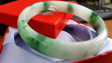 Load image into Gallery viewer, 10% OFF- 56/57/58 mm Certified Natural Jadeite Emerald Jade Bangle《Grade A》A179