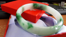 Load image into Gallery viewer, 10% OFF- 56/57/58 mm Certified Natural Jadeite Emerald Jade Bangle《Grade A》A179