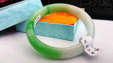 Load image into Gallery viewer, 10% OFF- 56/57/58 mm Certified Natural Jadeite Emerald Jade Bangle《Grade A》A519