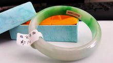 Load image into Gallery viewer, 10% OFF- 56/57/58 mm Certified Natural Jadeite Emerald Jade Bangle《Grade A》A519