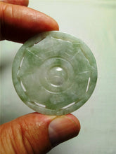 Load image into Gallery viewer, 10% OFF- Certified Natural Jadeite Emerald Jade Tablet 8 Diagram Feng Shui运转乾坤 Pendant 《Grade A》0221