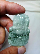 Load image into Gallery viewer, 10% OFF- Certified Natural Jadeite Emerald Jade Tablet Kuangong Pendant 《Grade A》0101
