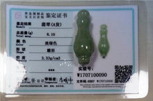 Load image into Gallery viewer, 10% OFF- Certified Natural Oily Jadeite Emerald Jade Tablet Translucent Lucky Vase Pendant 《Grade A》0090