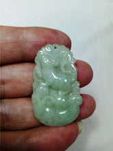 Load image into Gallery viewer, 10% OFF- Certified Natural Oily Jadeite Emerald Jade Tablet Translucent Rat Pendant 《Grade A》0082