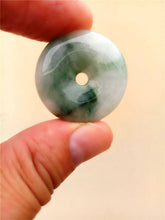 Load image into Gallery viewer, 10% OFF- Certified Natural Jadeite Emerald Jade Tablet Translucent Safety Buckle Pendant 《Grade A》0009