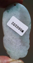 Load image into Gallery viewer, 10% OFF- Certified Natural Floral Jadeite Emerald Jade Tablet Translucent Guanyin Pendant 《Grade A》0202