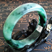 Load image into Gallery viewer, 10% OFF- 58/59/60 mm Certified Natural Jadeite Emerald A Jade HandCarved Bangle A165