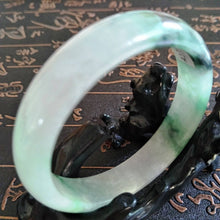 Load image into Gallery viewer, 10% OFF- 55/56/57 mm Certified Natural Jadeite Emerald A Jade HandCarved Bangle A177