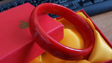 Load image into Gallery viewer, 10% OFF- 61/62/63 mm Certified Natural Red Emerald A Jade HandCarved Bangle