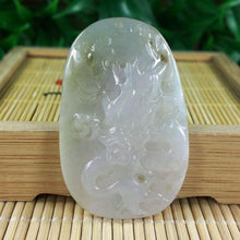 Load image into Gallery viewer, 10% OFF- Certified Natural Jadeite Emerald Jade Dragon Pendant《Grade A》4388