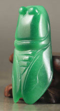 Load image into Gallery viewer, 10% OFF- A Pair Certified Natural Jadeite Emerald Jade Cicada 一鸣惊人 Pendants《Grade A》(2 PCS)