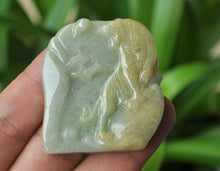 Load image into Gallery viewer, 10% OFF- Certified Natural Jadeite Emerald Jade Tablet Translucent Tiger Pendant《Grade A》3871