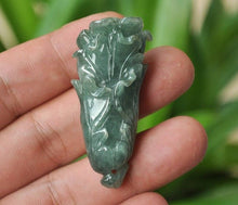 Load image into Gallery viewer, 10% OFF- Certified Natural Jadeite Emerald Jade Tablet Translucent Cabbage Pendant《Grade A》3827